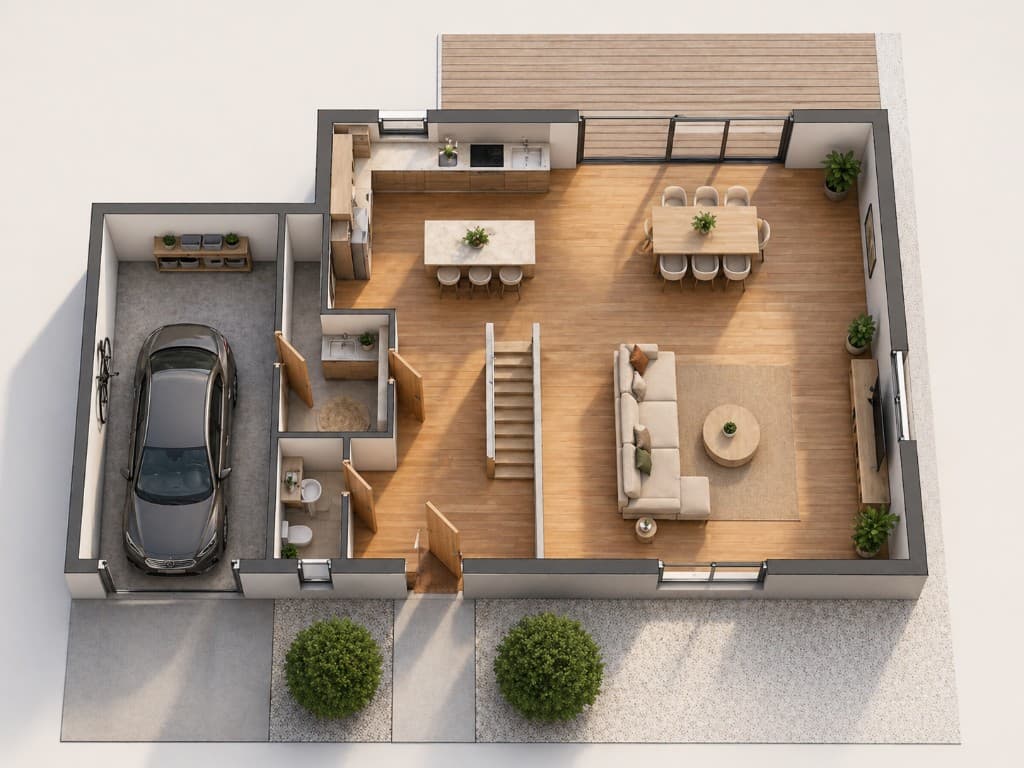 Plan 3D isométrique généré